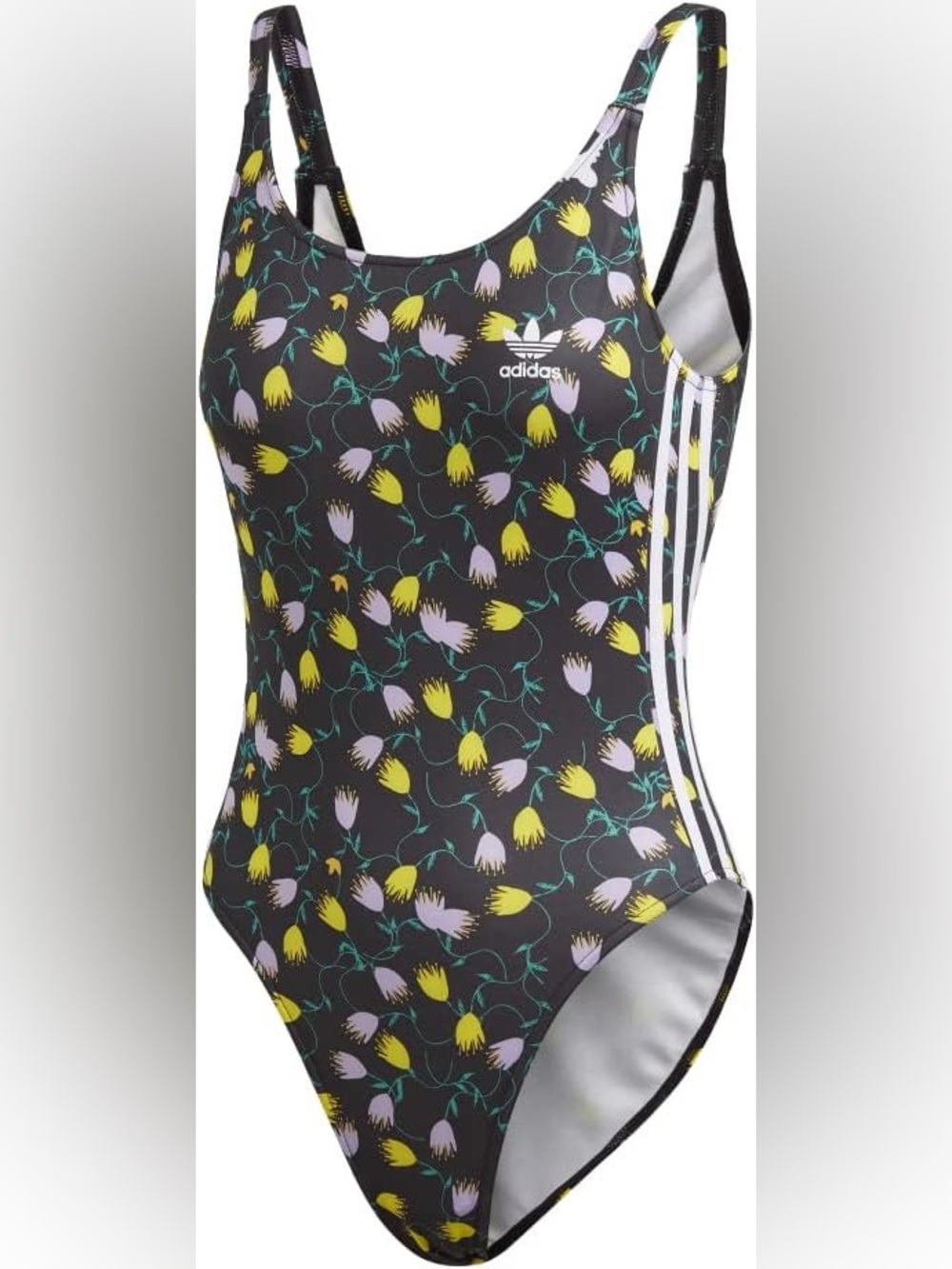 Adidas Originals AOP Body Bodysuit Size XL - Black Floral